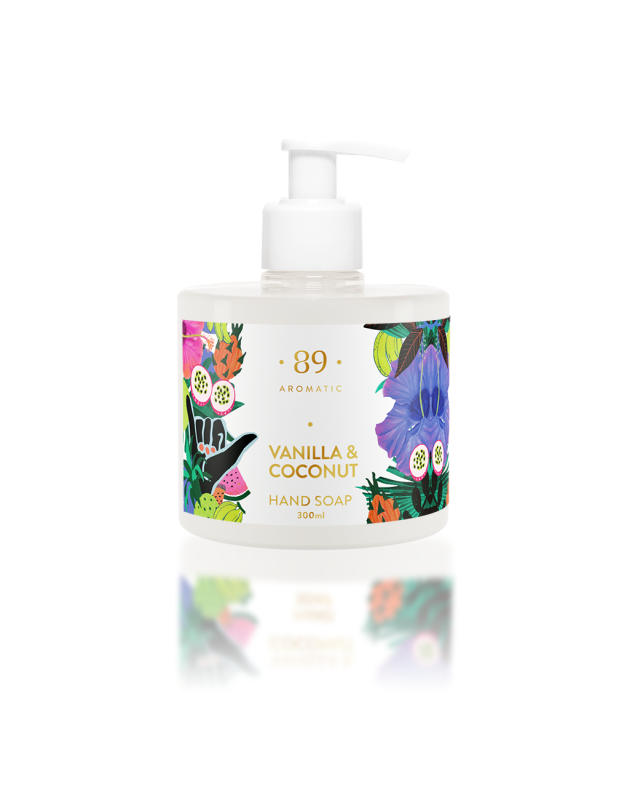 Kreminis rankų muilas Aromatic 89 "Vanilė ir kokosas" 300ml