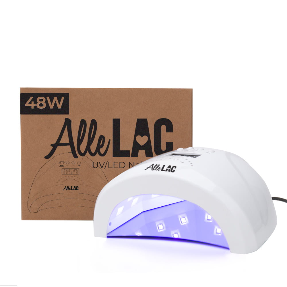 UV/LED lempa nagams AlleLac 48W su displėju baltame fone su dėžute