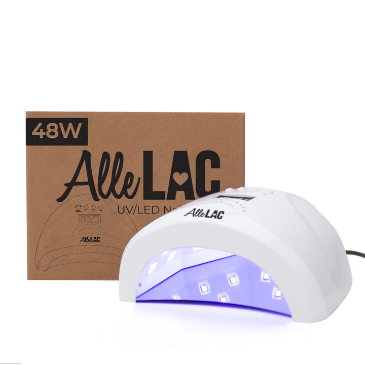 UV/LED lempa nagams AlleLac 48W su displėju baltame fone su dėžute