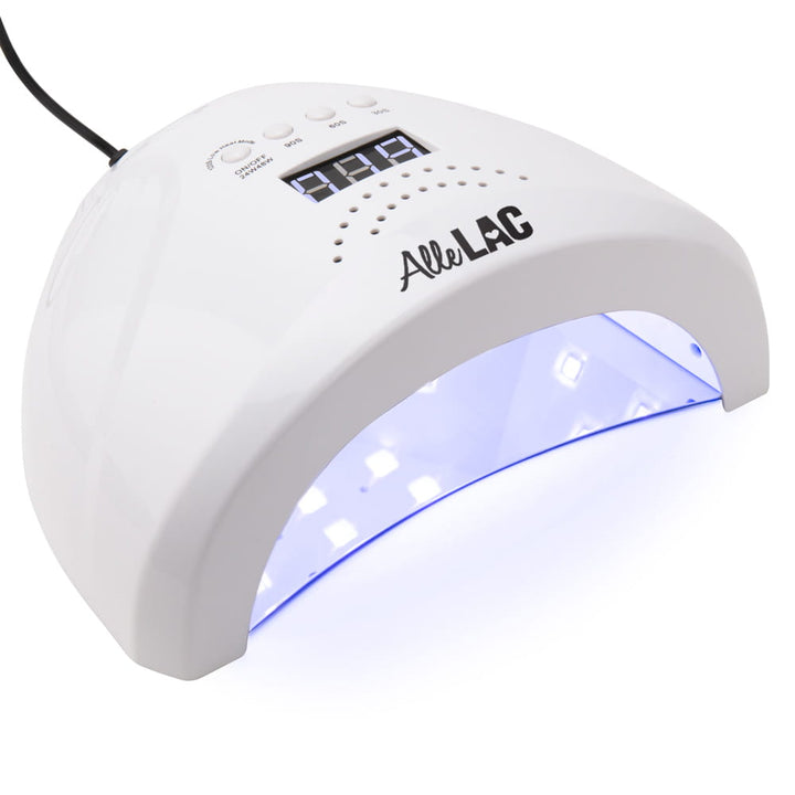 UV/LED lempa nagams AlleLac 48W su displėju, baltame fone