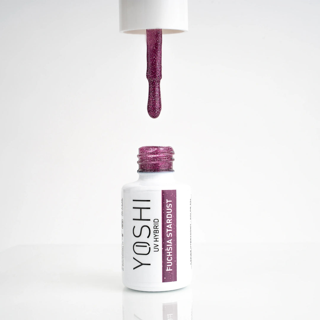 Gelinis lakas YOSHI Galaxy Fuchsia Stardust 524