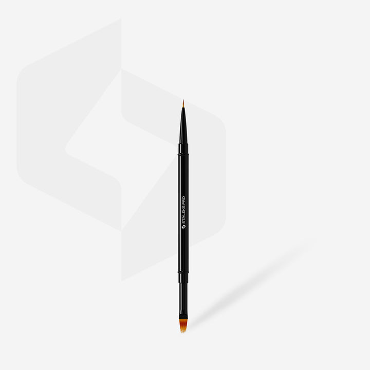Dvipusis teptukas Staleks linijoms 7 mm / ombre efektui 11 mm Naguprieziura