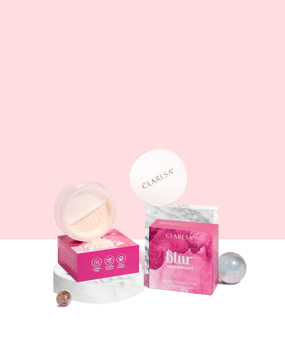 CLARESA biri optiškai glotninanti odą pudra BLUR SUPER POWDER 8 g Naguprieziura