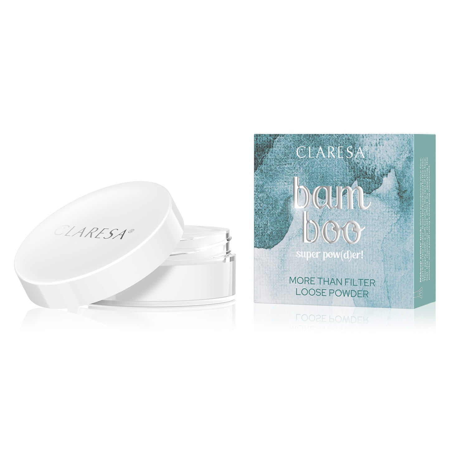 CLARESA biri bambuko pudra BAMBOO SUPER POWDER 8 g Naguprieziura