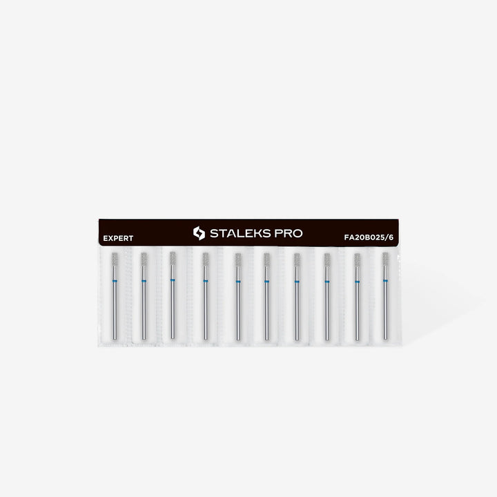 Deimantinis frezos antgalis cilindras mėlynas STALEKS EXPERT 2.5 mm Staleks