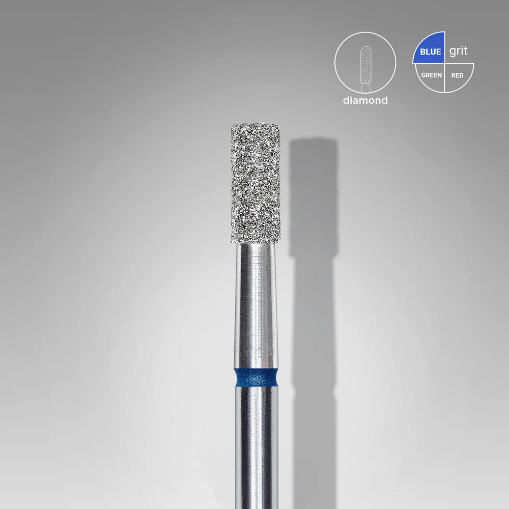 Deimantinis frezos antgalis cilindras mėlynas STALEKS EXPERT 2.5 mm Staleks