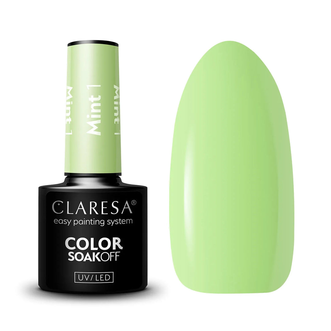 Gelinis lakas CLARESA MINT 1 baltame fone