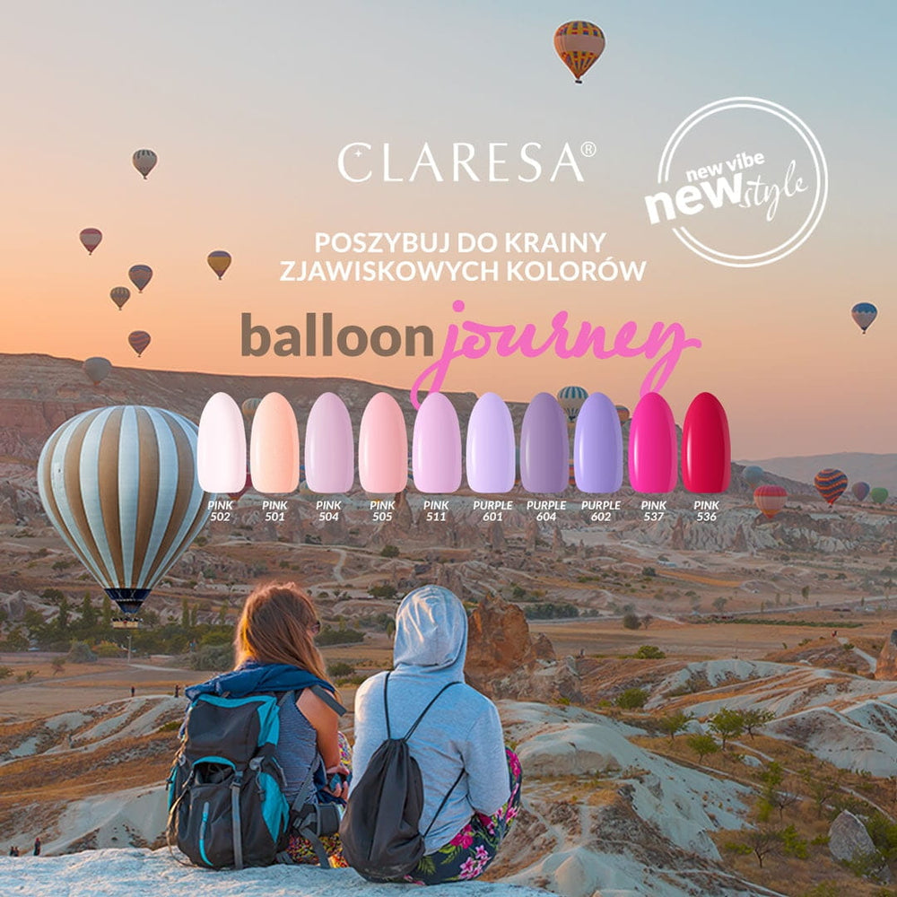 Gelinis lakas CLARESA PINK 504, pink spalvų paletė, kalnų fone