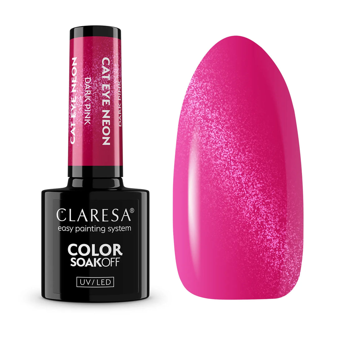 Gelinis lakas Claresa Neon Cat Eye Dark Pink 5g 4Mass
