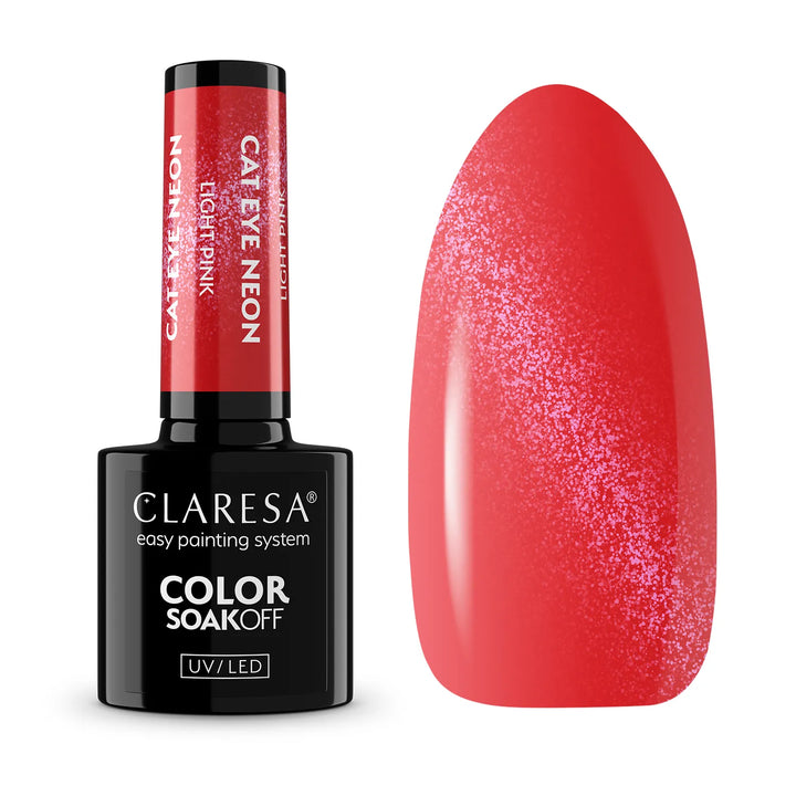 Gelinis lakas Claresa Neon Cat Eye Light Pink 5g 4Mass