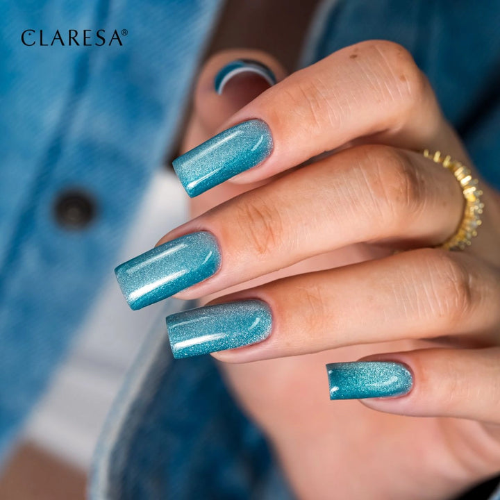 Gelinis lakas Claresa Neon Cat Eye Turquoise 5 g 4Mass