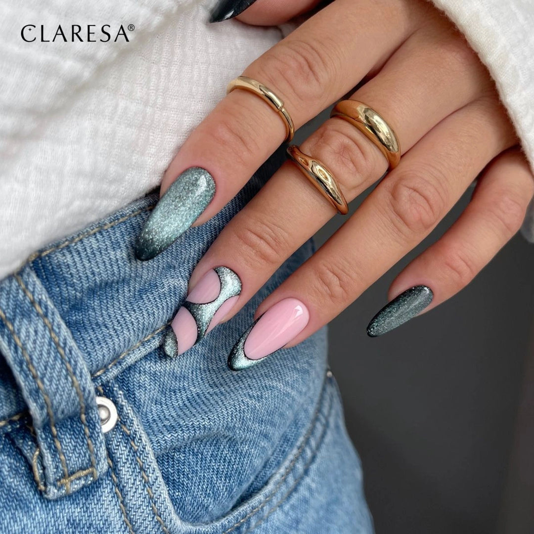 Gelinis lakas Claresa Neon Cat Eye Turquoise 5 g 4Mass