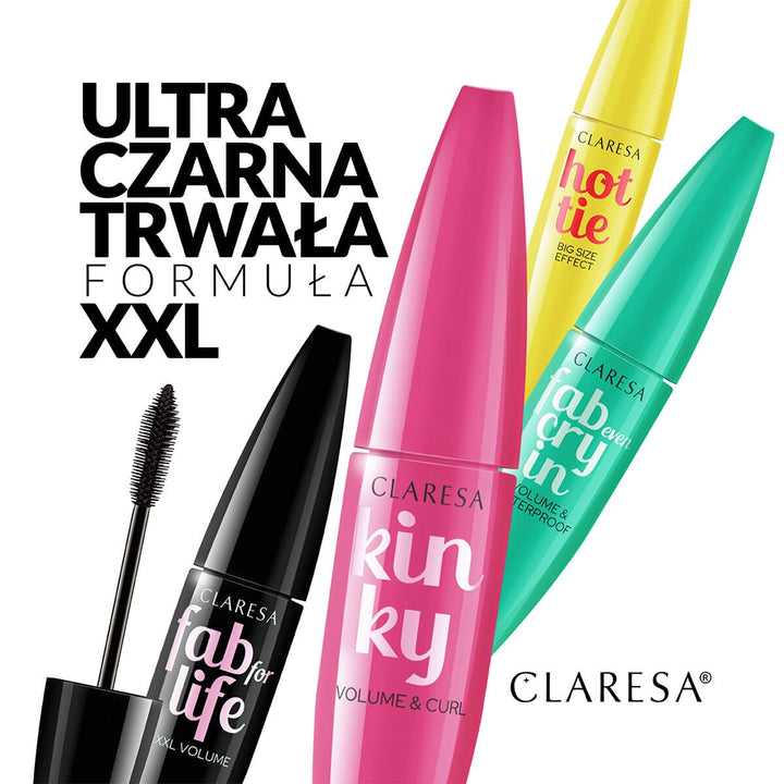 Claresa blakstienų tušas FAB EVEN CRYING – WATERPROOF 12 ml 4Mass
