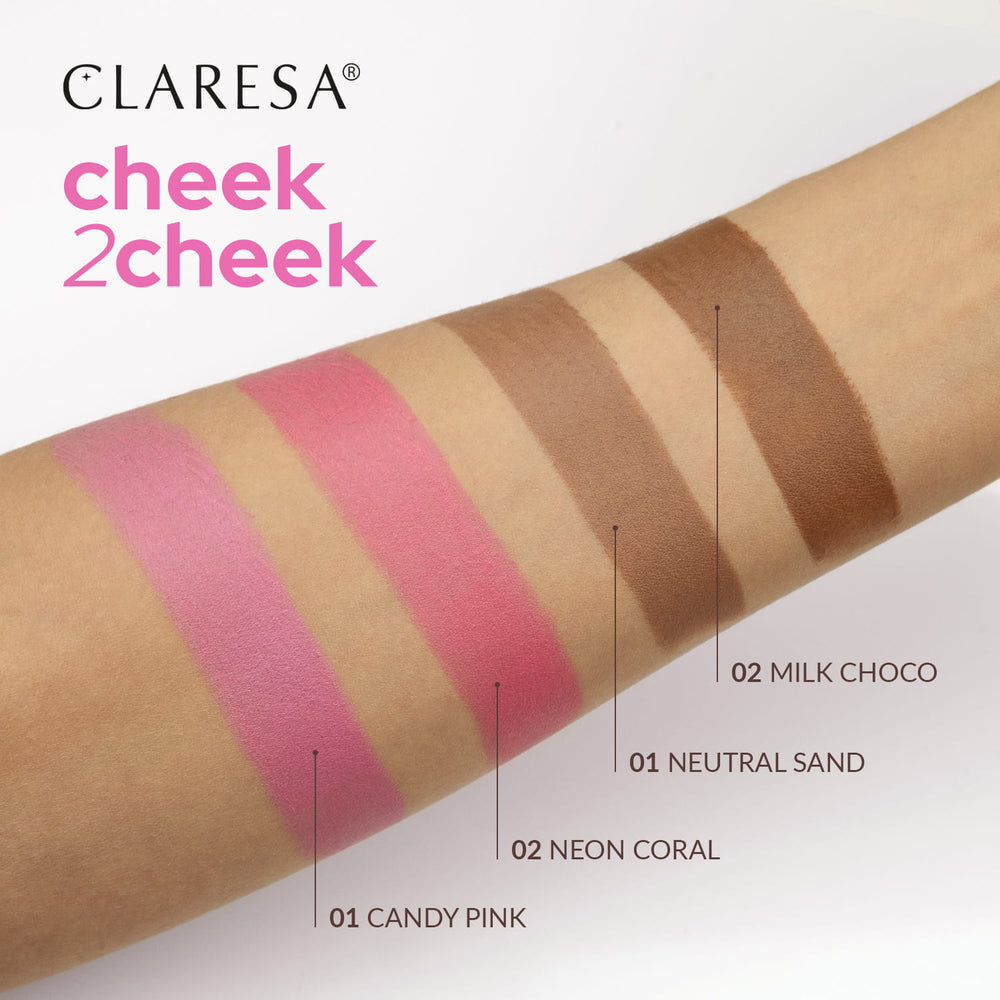 Claresa bronzeris stifte CHEEK 2 CHEEK 01 Neutral Sand 5,5 g Naguprieziura