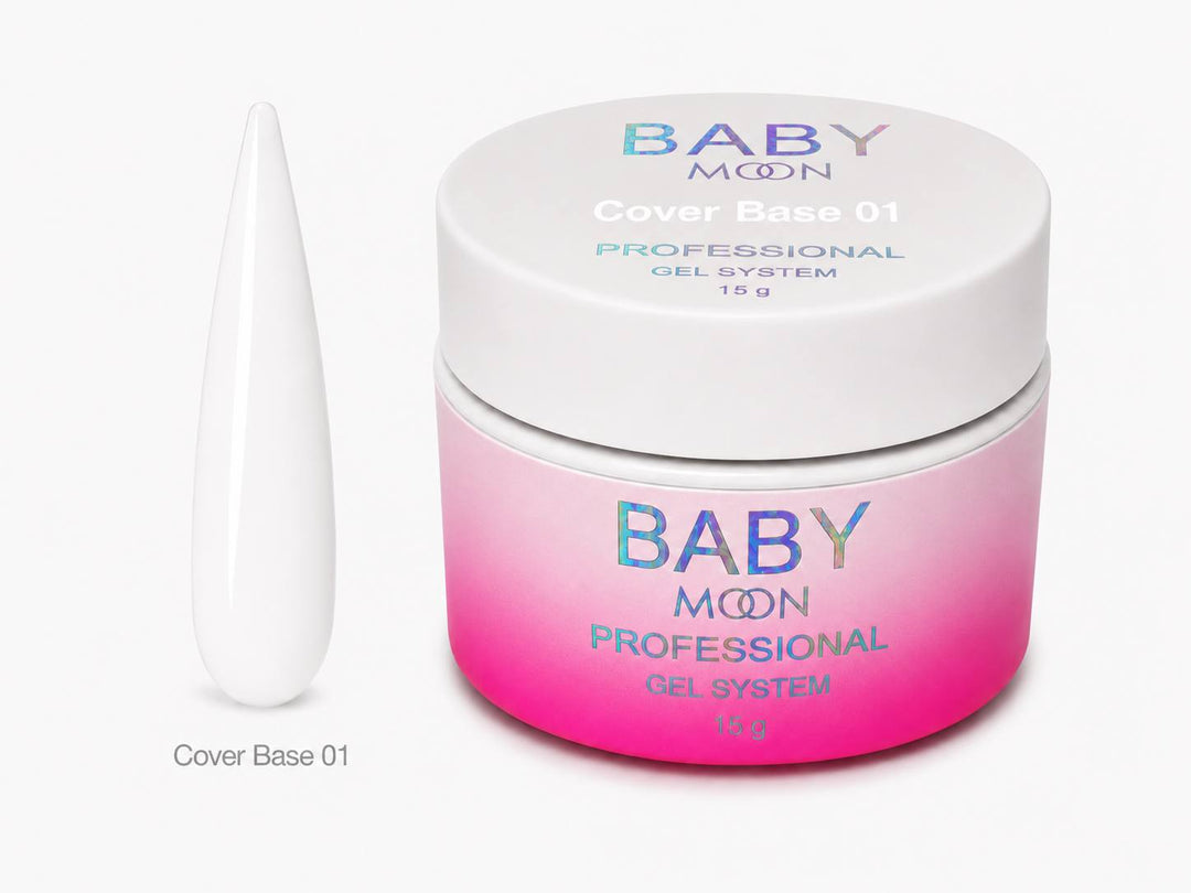 BABY MOON Cover Base – HEMA FREE maskuojamoji bazė, 15 ml Moon FULL