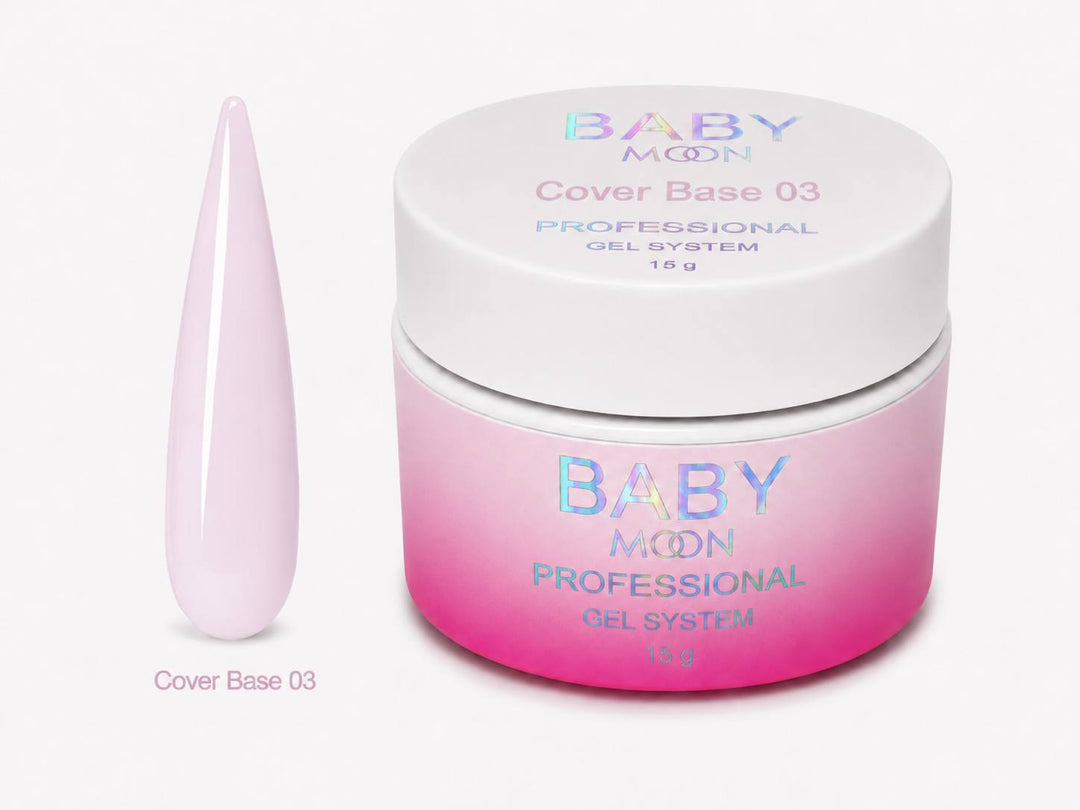 BABY MOON Cover Base 03 – HEMA FREE maskuojamoji bazė, 15 ml (Copy) Moon FULL
