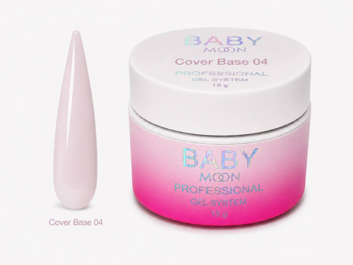 BABY MOON Cover Base 04 – HEMA FREE maskuojamoji bazė, 15 ml Moon FULL