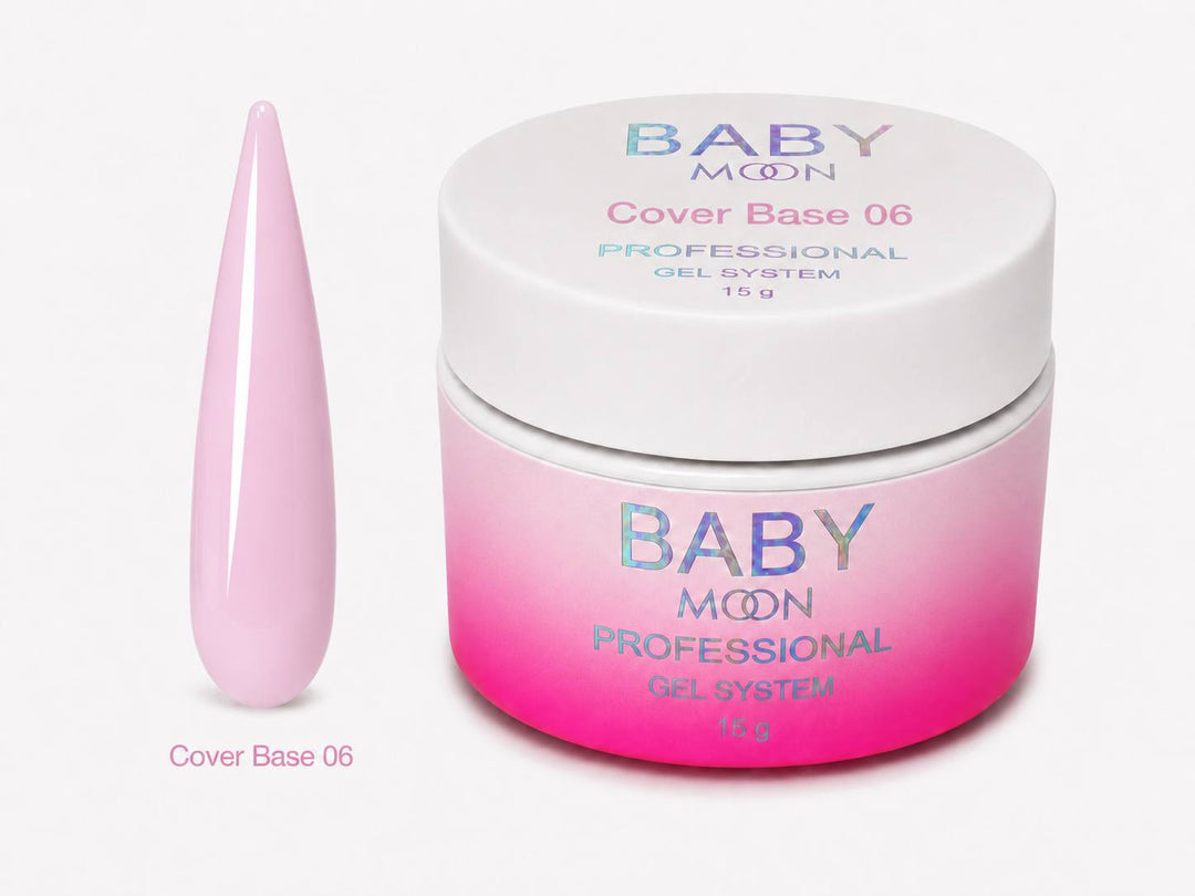 BABY MOON Cover Base 06 – HEMA FREE maskuojamoji bazė, 15 ml Moon FULL
