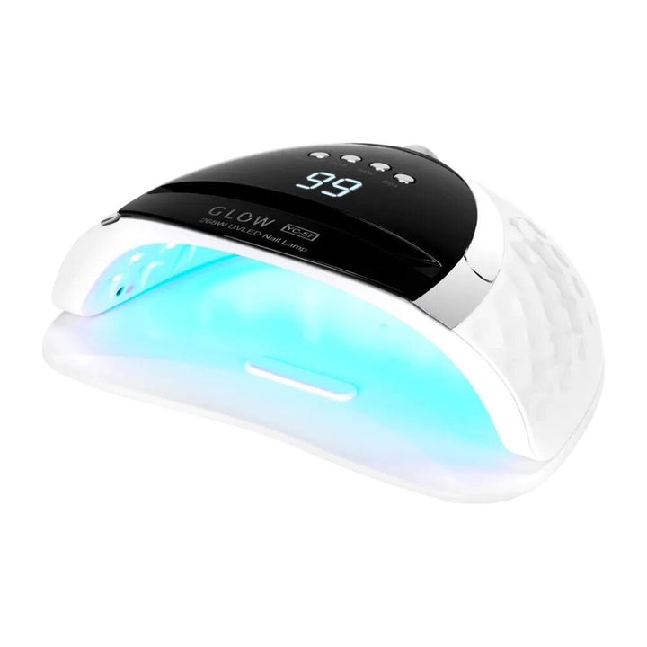 Profesionali lempa nagams UV/LED Glow YC57 White 268W su displėju