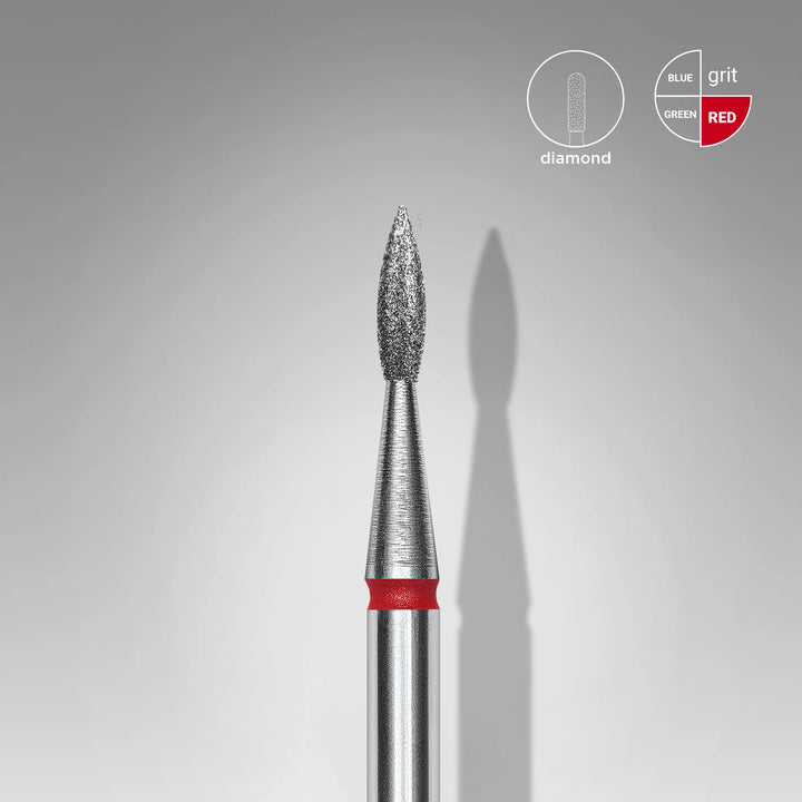 Deimantinis frezos antgalis Liepsnelė raudona STALEKS EXPERT 1.8 mm Staleks