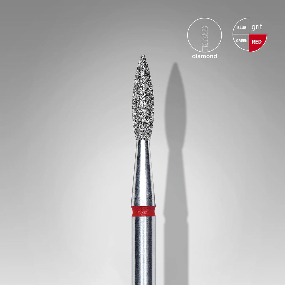 Deimantinis frezos antgalis Liepsnelė raudona STALEKS EXPERT 2.1 mm Staleks