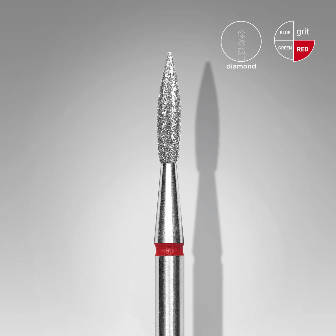 Deimantinis frezos antgalis Liepsnelė raudona STALEKS EXPERT 2.3 mm Staleks