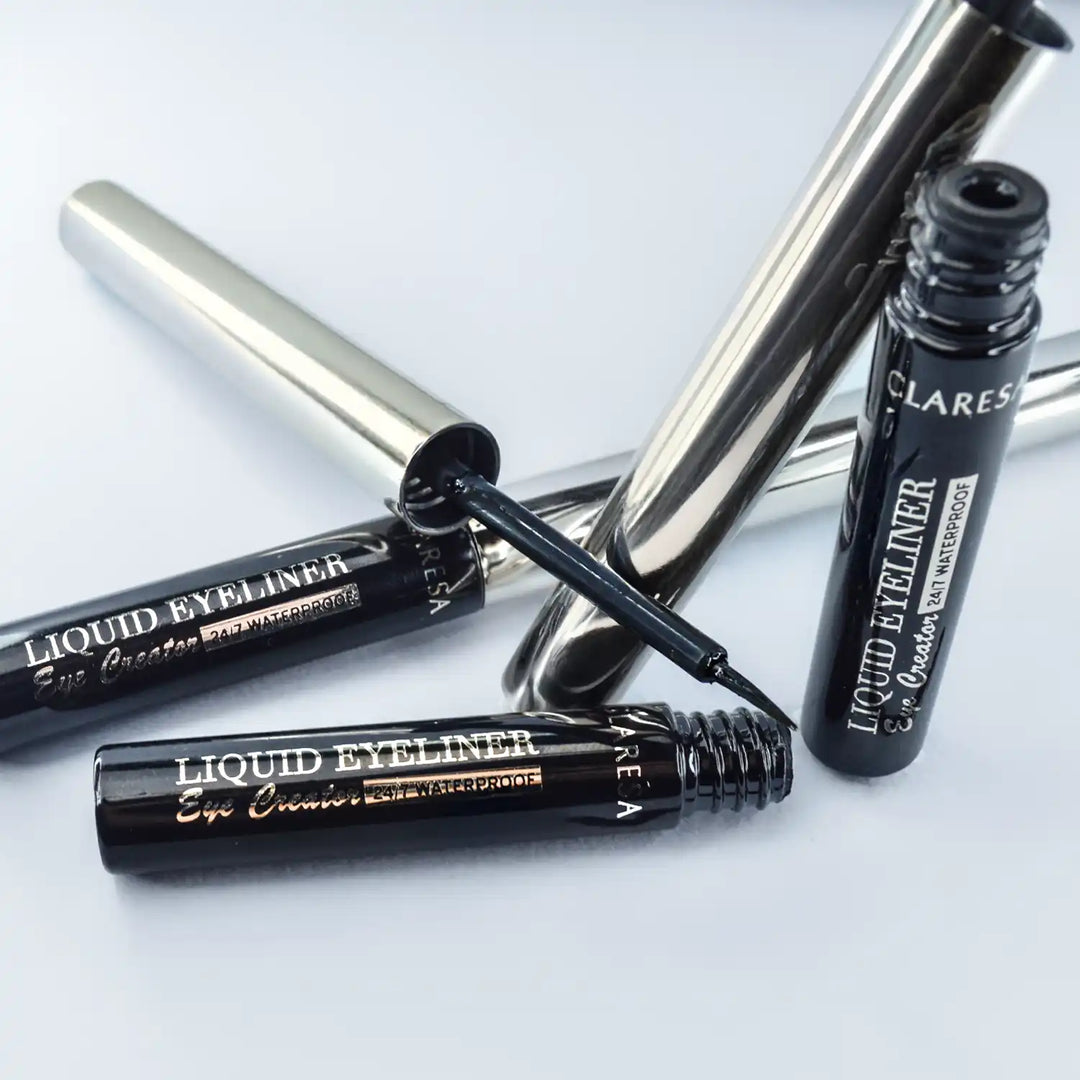 CLARESA WATERPROOF LIQUID EYELINER – Eye Creator  Vandeniui atsparus skystas akių kontūro pravedimas 01 BLACK, 3 g Naguprieziura