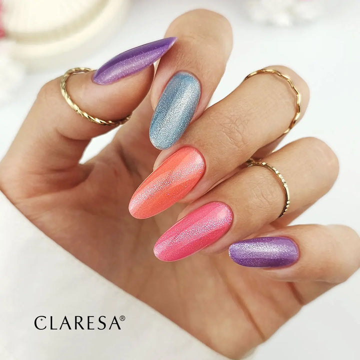 Gelinis lakas Claresa Neon Cat Eye Turquoise 5 g 4Mass