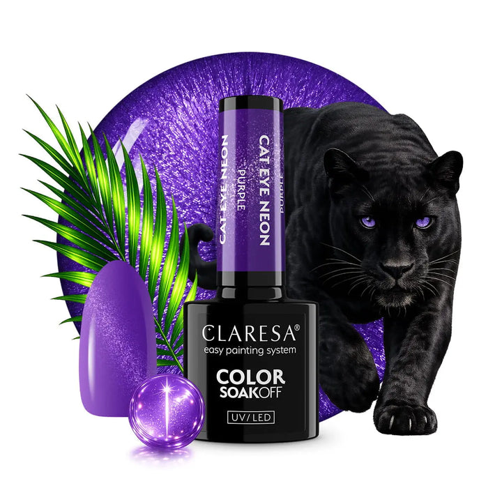 Gelinis lakas Claresa Neon Cat Eye NEON PURPLE 5g 4Mass