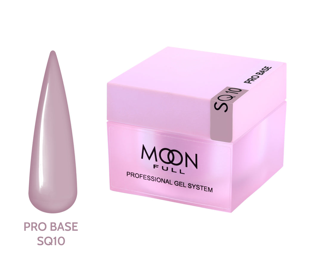 MOON Full Nude PRO Base – spalvota maskuojanti bazė nagams SQ10, 30 ml Moon FULL