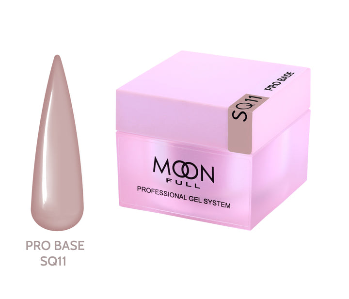 MOON Full Nude PRO Base – spalvota maskuojanti bazė nagams SQ11, 30 ml Moon FULL
