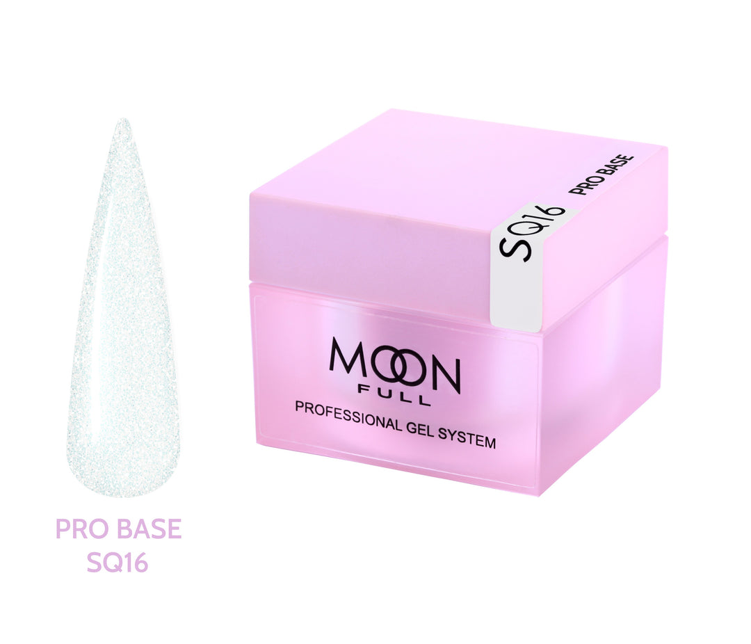 MOON Full Nude PRO Base – spalvota maskuojanti bazė nagams SQ16, 30 ml Moon FULL
