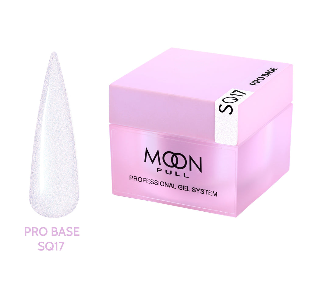 MOON Full Nude PRO Base – spalvota maskuojanti bazė nagams SQ17, 30 ml Moon FULL