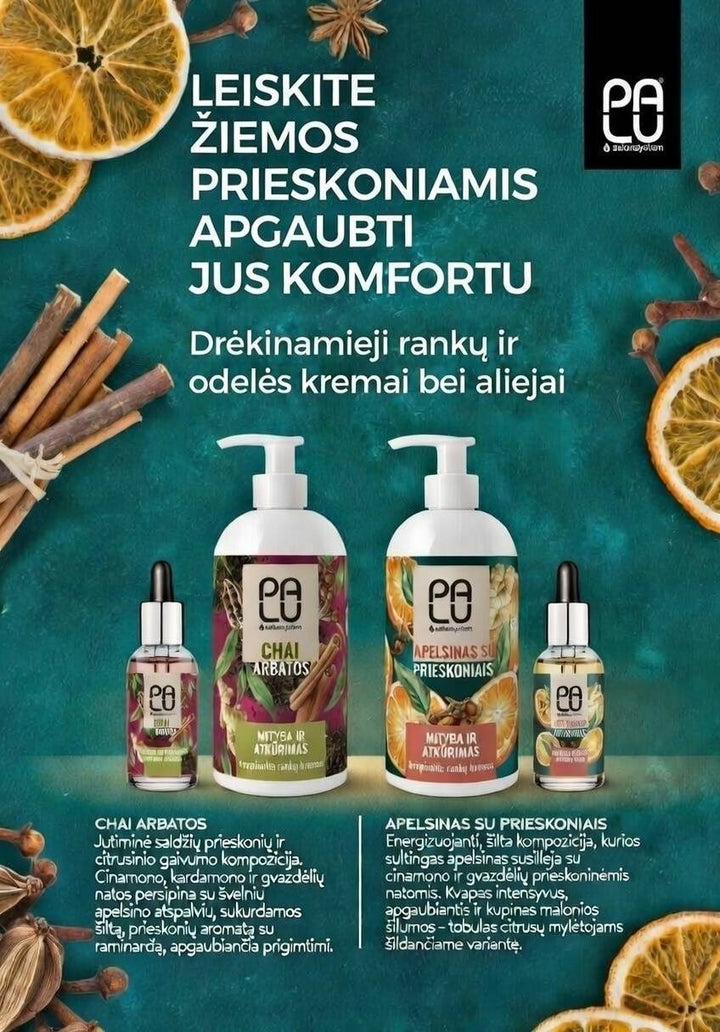 DRĖKINANTIS IR REGENERUOJANTIS RANKŲ KREMAS PALU Chai Tea - 280g 4Mass