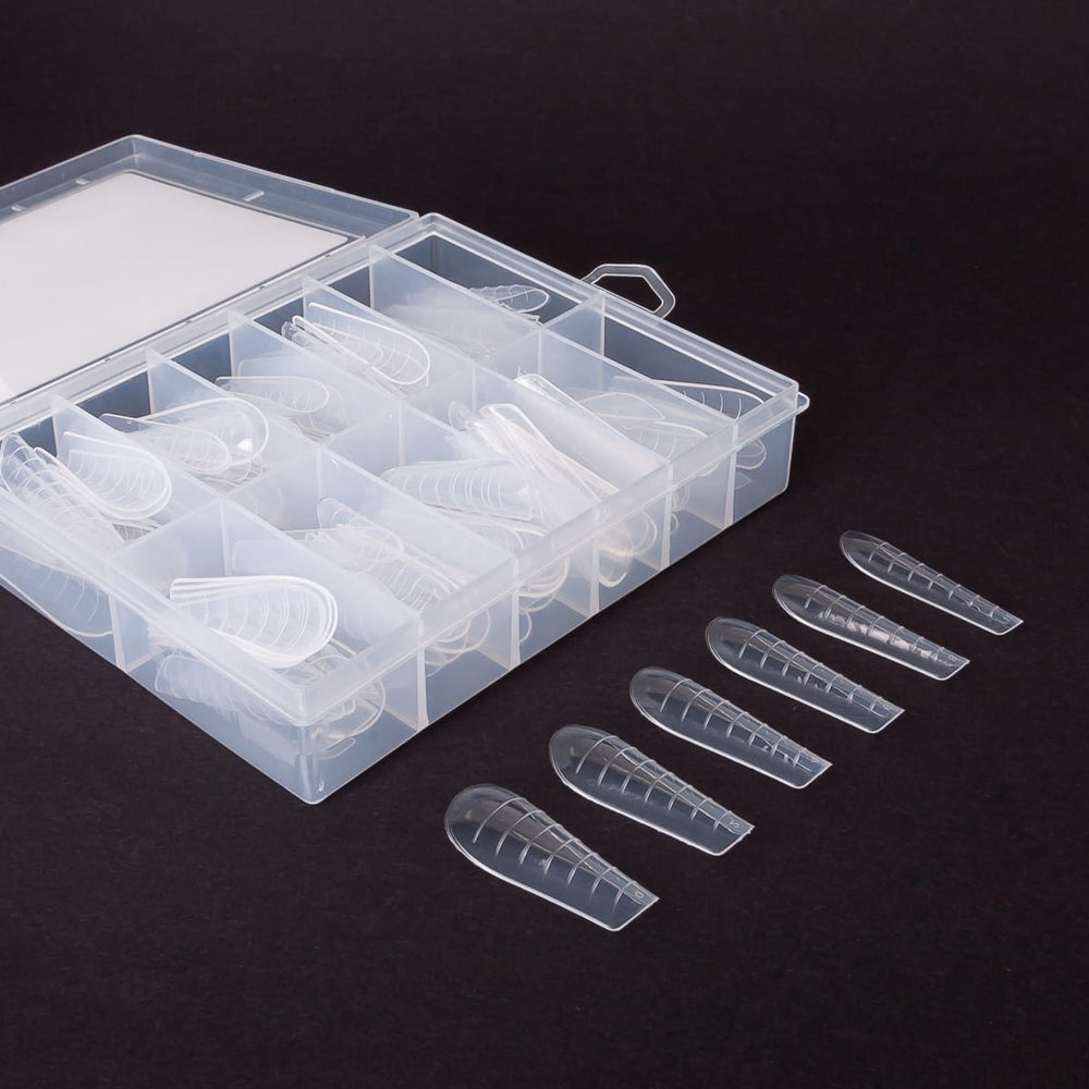 Skaidrios nagų priauginimo formelės „Dual Form“ Stylistic balerina 120 vnt. Naguprieziura