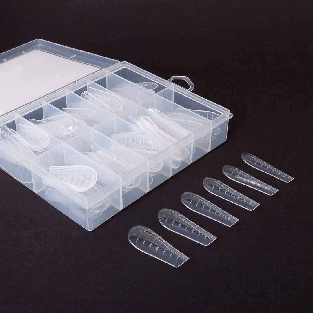 Skaidrios nagų priauginimo formelės „Dual Form“ Stylistic balerina 120 vnt. Naguprieziura