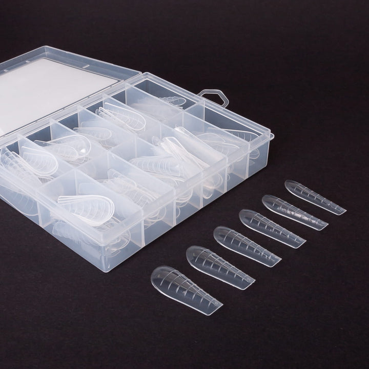 Skaidrios nagų priauginimo formelės „Dual Form“ Stylistic balerina 120 vnt. Naguprieziura