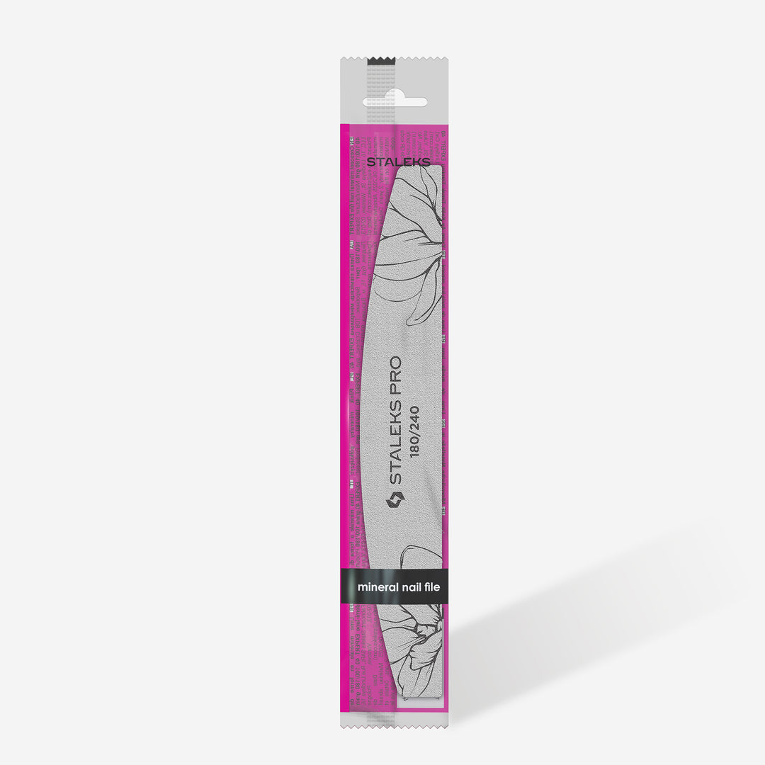 Dildė nagams laivelio-pusmėnulio formos STALEKS EXPERT 40 180/240 (saugi pakuotė) Naguprieziura