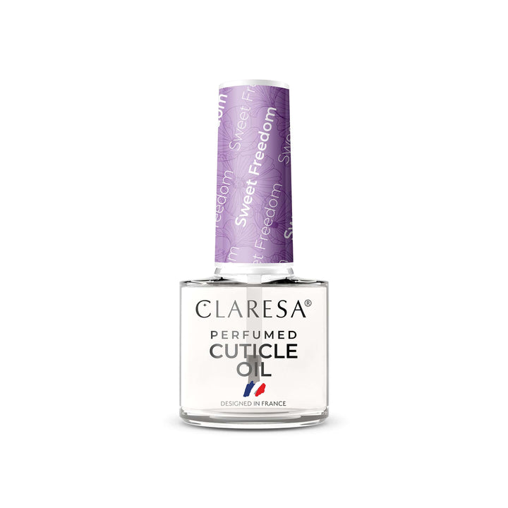 Parfumuotas nagų ir odelių aliejukas CLARESA Sweet Freedom 5 ml baltame fone