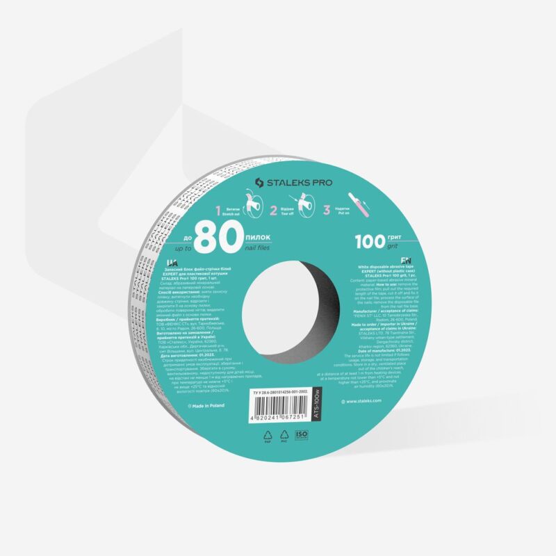 STALEKS PRO užmaunami dildės abrazyvai, atsarginis blokas 100 gritų Staleks