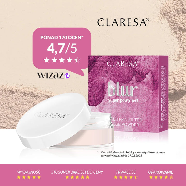 CLARESA biri optiškai glotninanti odą pudra BLUR SUPER POWDER 8 g Naguprieziura