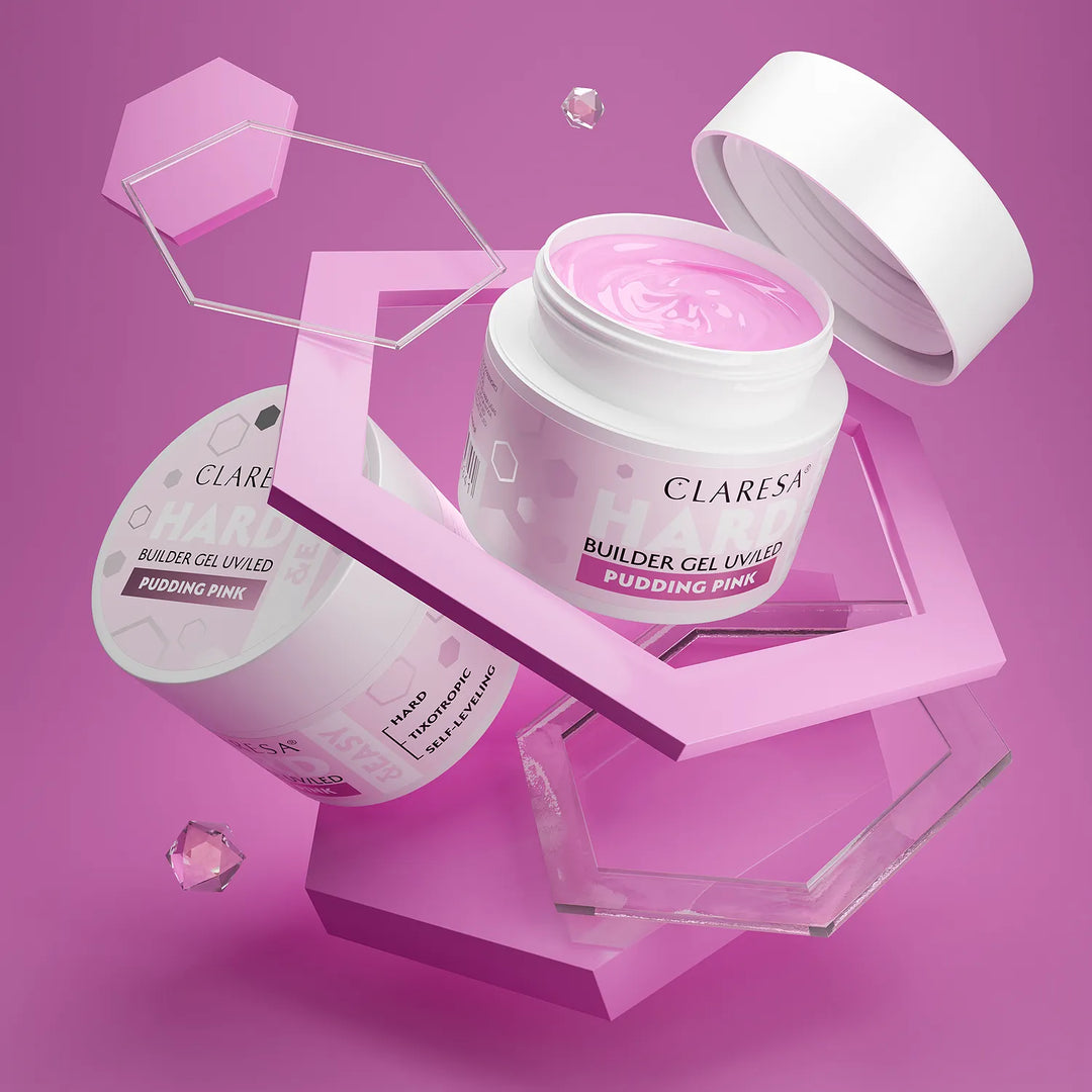 CLARESA HARD&EASY STATYBINIS GELIS PUDDING PINK 12 g 4Mass