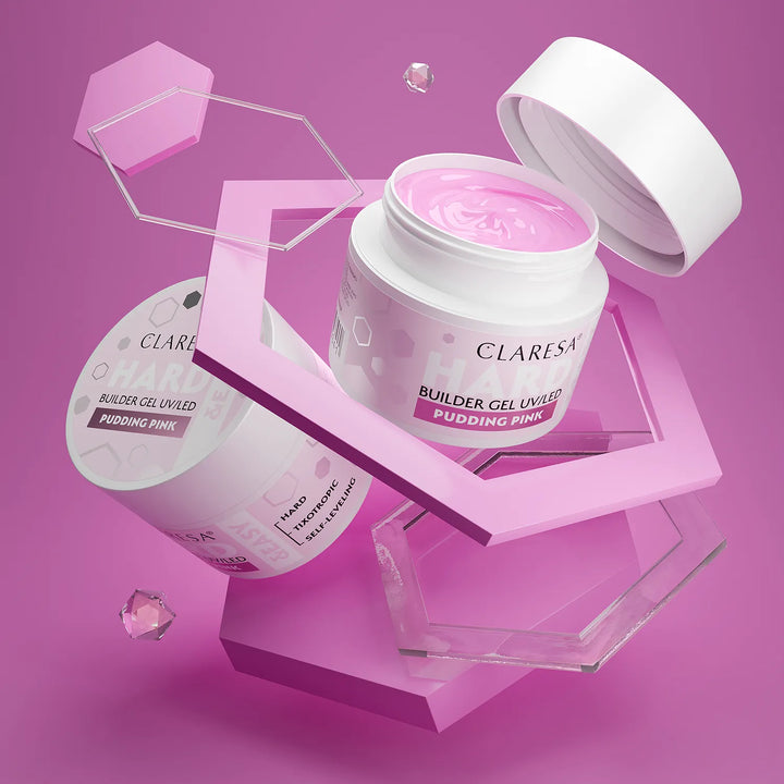 CLARESA HARD&EASY STATYBINIS GELIS PUDDING PINK 12 g 4Mass
