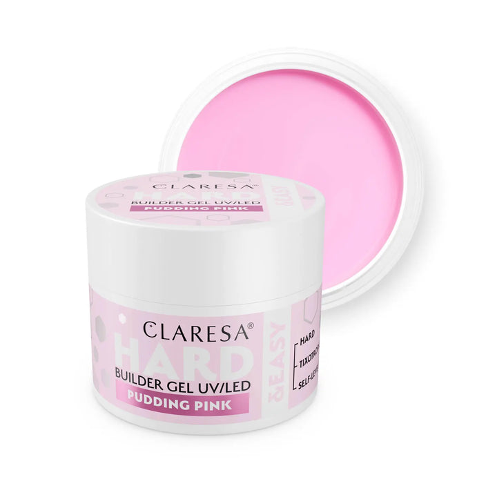 CLARESA HARD&EASY STATYBINIS GELIS PUDDING PINK 12 g 4Mass