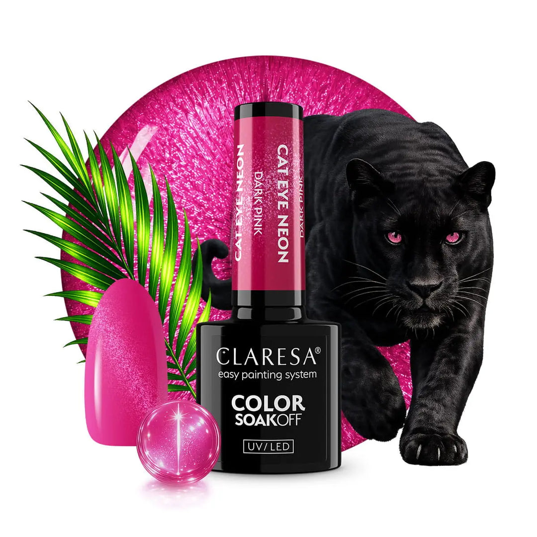 Gelinis lakas Claresa Neon Cat Eye Dark Pink 5g 4Mass