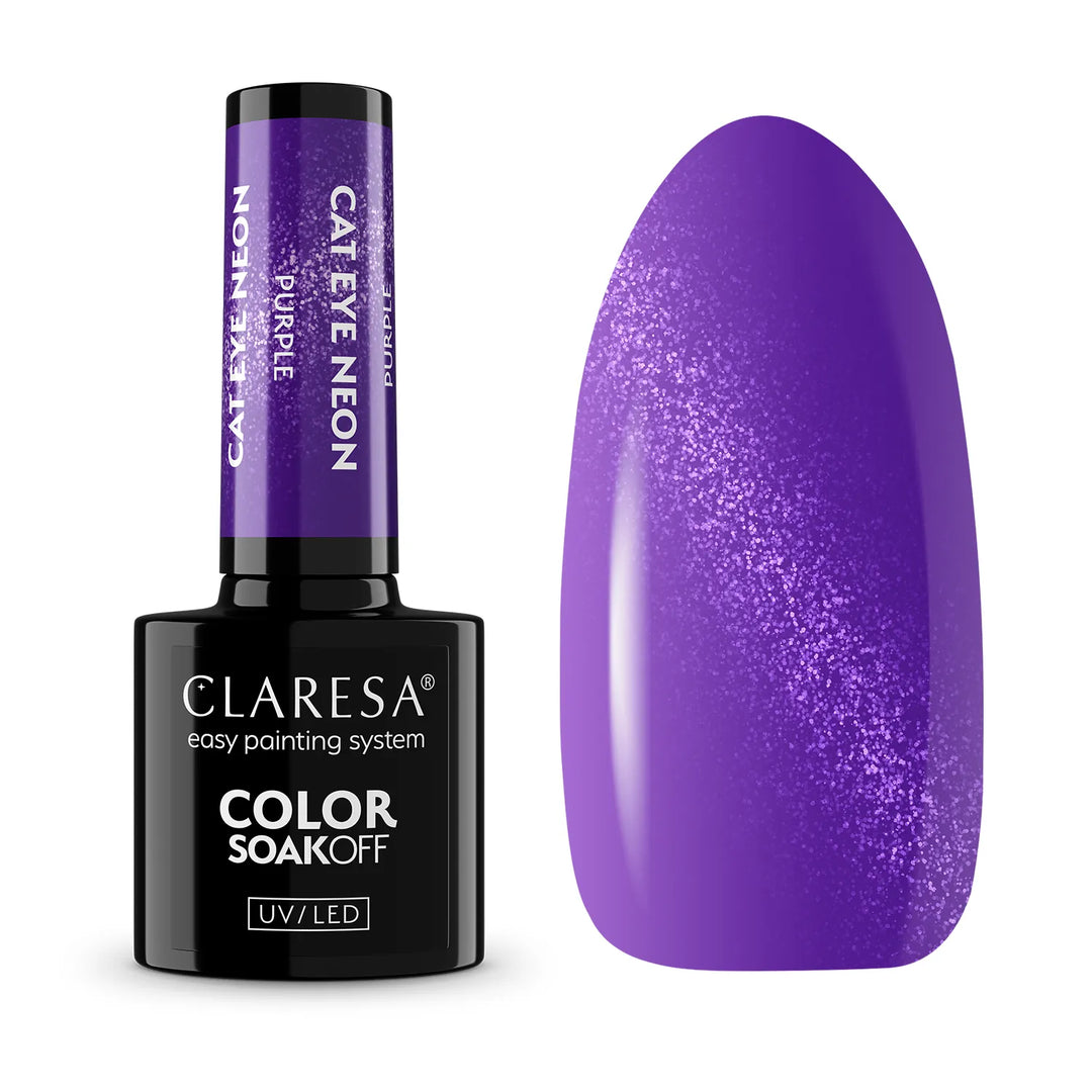 Gelinis lakas Claresa Neon Cat Eye NEON PURPLE 5g 4Mass