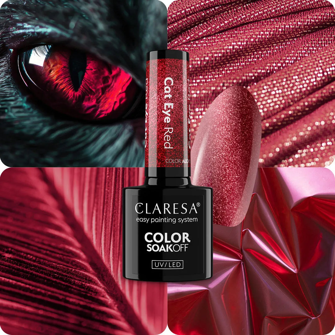 Gelinis lakas CLARESA CAT EYE RED 5 g
