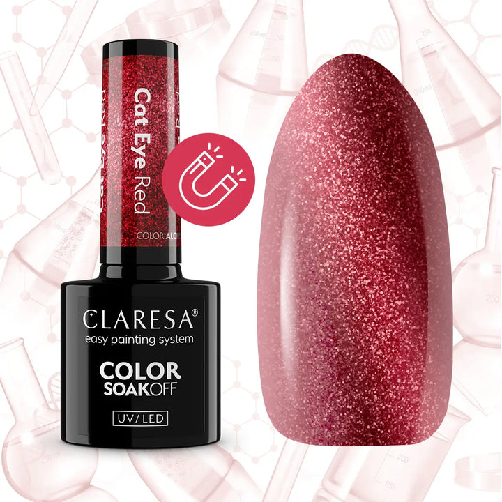 Gelinis lakas CLARESA CAT EYE RED 5 g