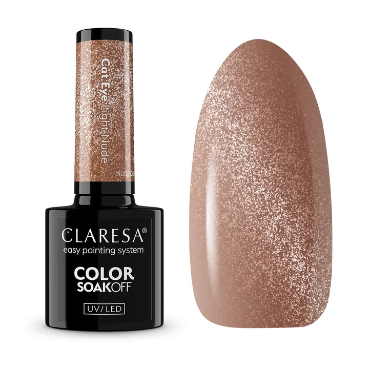 Gelinis lakas CLARESA Nude Glow Cat Eye Light Nude 5 g 4Mass