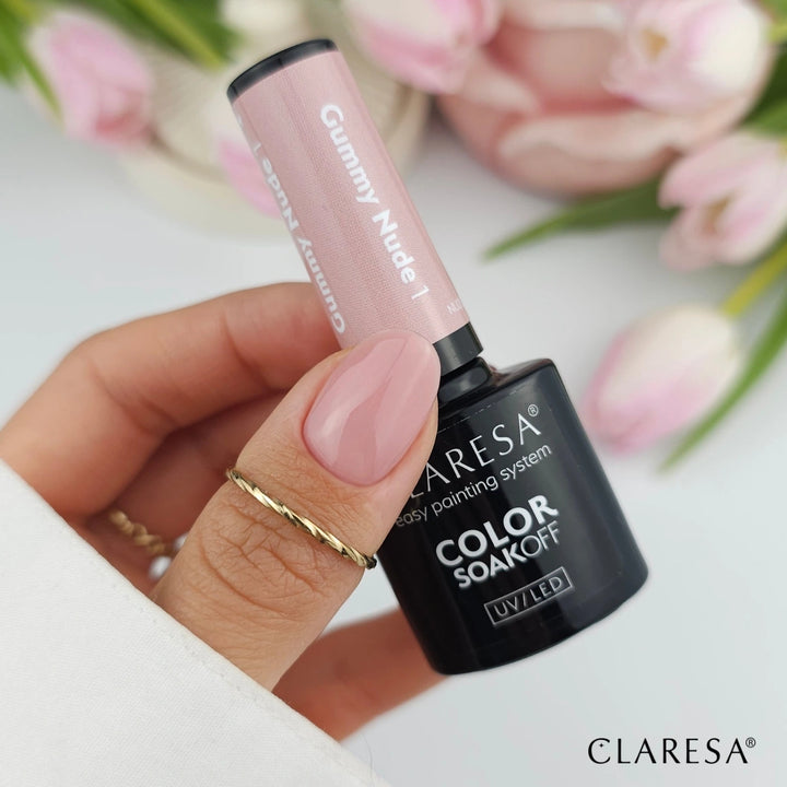 Gelinis lakas CLARESA Nude Glow Gummy Nude 1, 5g 4Mass